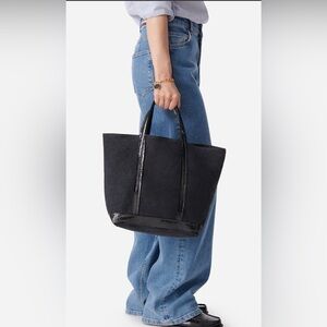 Vanessa Bruno linen sequin cabas tote